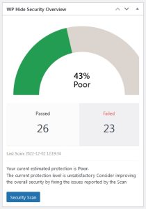 Remove Dashboard Scan widget